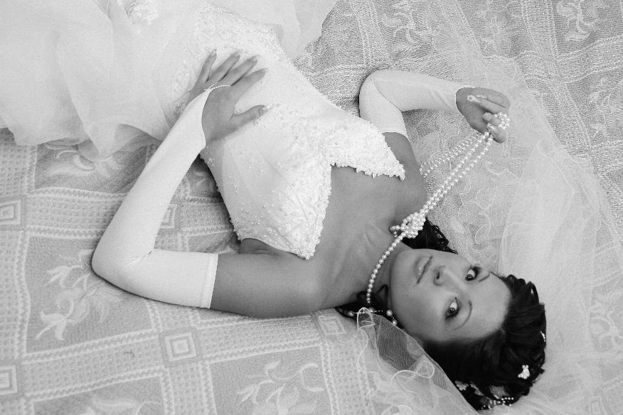 Bride Domenika,невеста,свадьба,ч/б