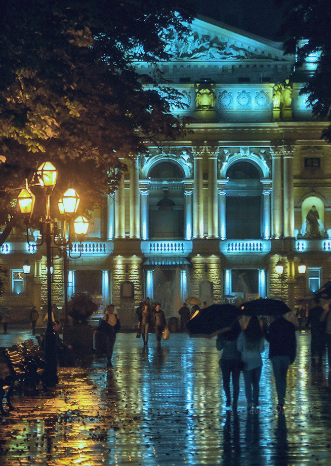 Вечерняя зарисовка город