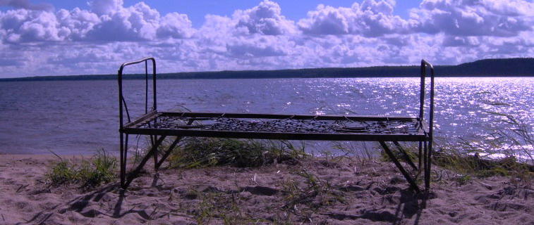 кровать в никуда кровать ,Вуокса, небо,