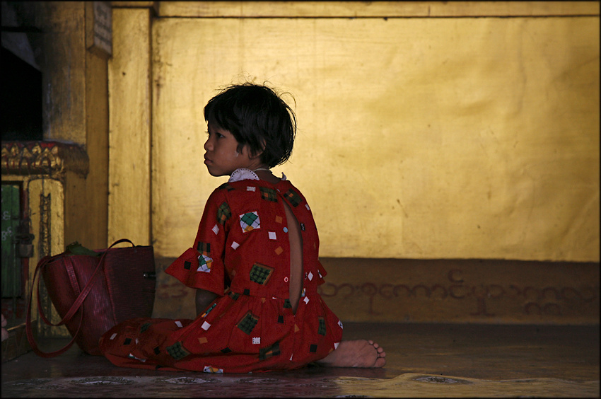 Red and gold Myanmar Burma