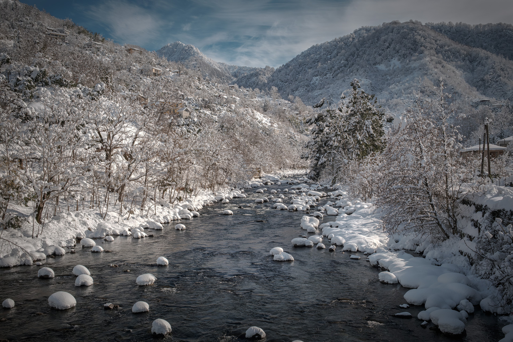Mtirala Under Snow winter snow сhakvistskali river mtirala mountains forest nature landscape scenery travel outdoors georgia sakartvelo adjara chizh