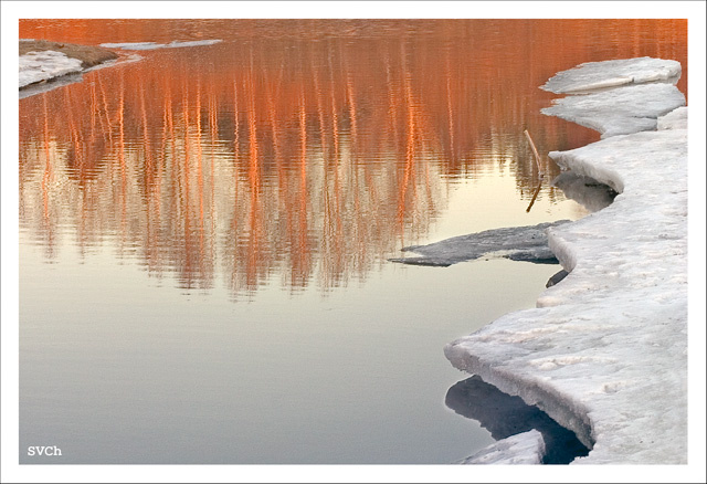 to burn and thaw лед пламя закат вода