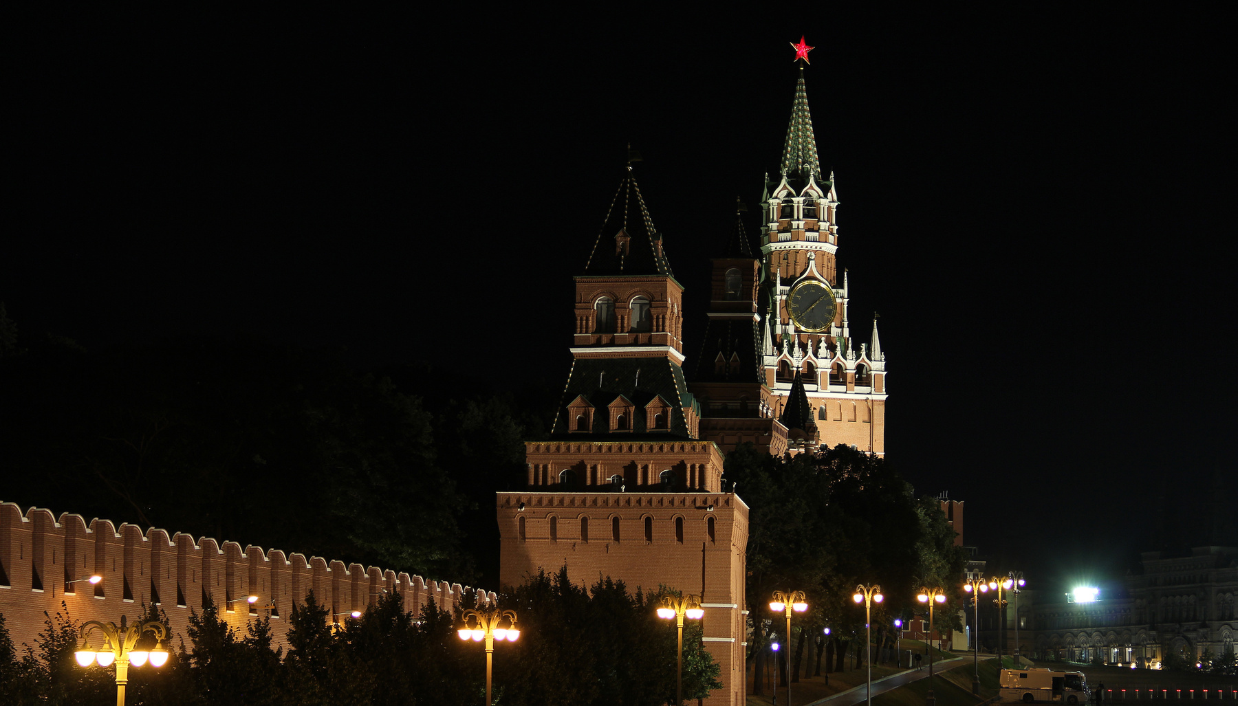 Башни Кремля.  26.07.2021 Москва Панорама Город Кремль