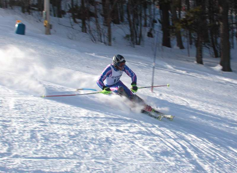 on the slalom course ski slalom