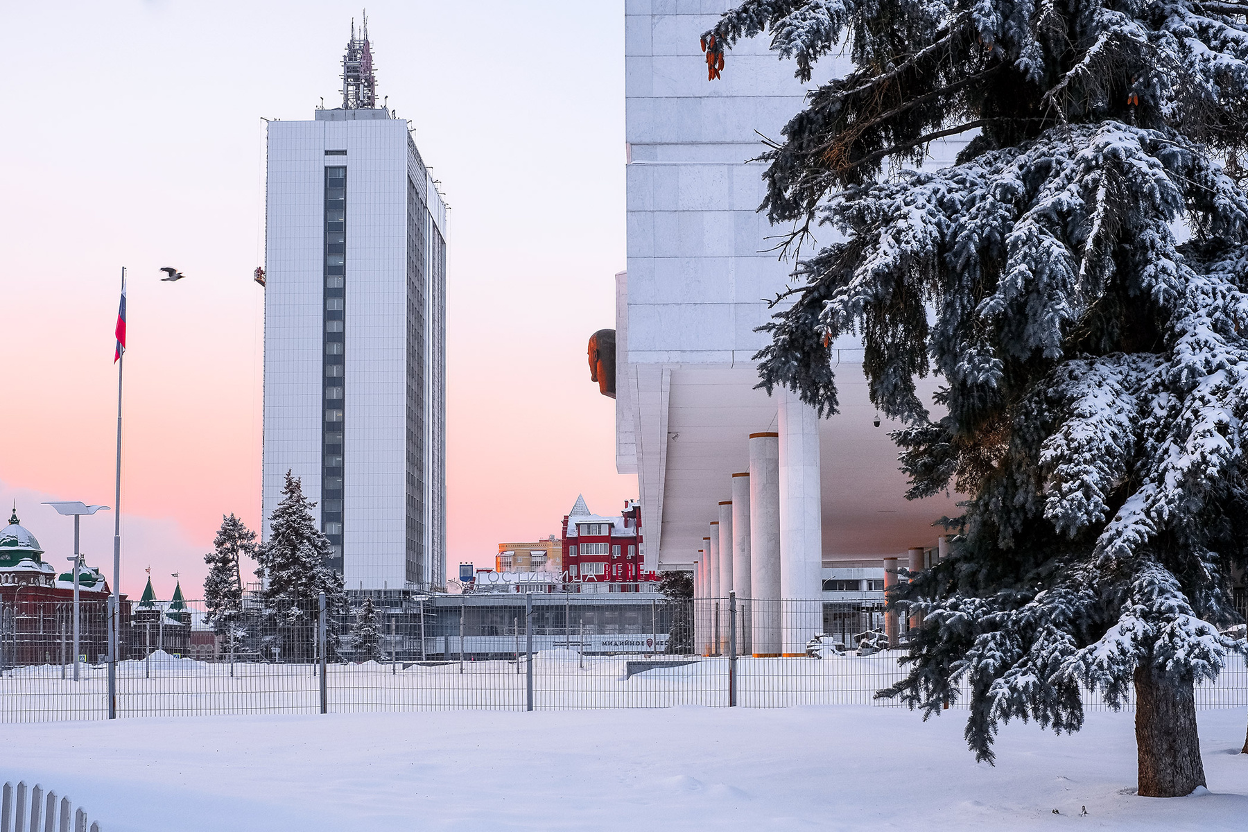 Город... зима город Ульяновск Венец
