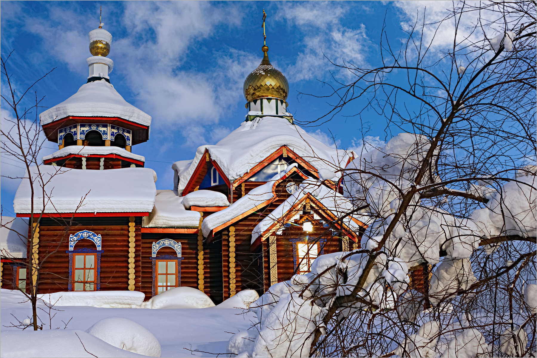 Зима природа храмы
