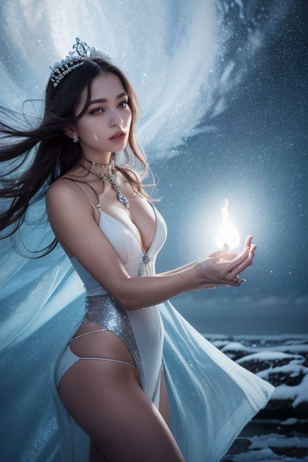 Снежная королева снежная королева фэнтези фэнтезиарт девушка портрет эро эротика эротизм 2024