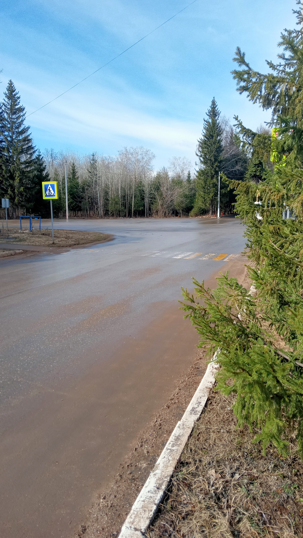 Перекресток перед лесом 