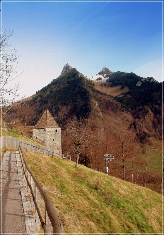 Родина сыра - Gruyere Gruyere, Switzerland, Грюер, Швейцария, горы, зима, январь
