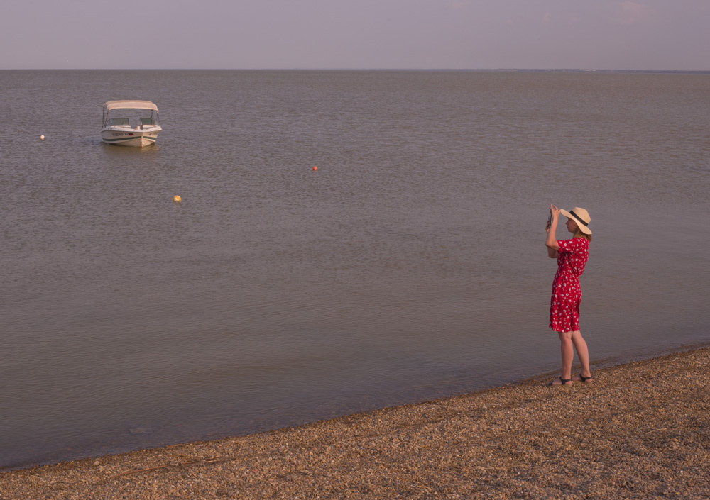 Созерцание на Ейском лимане девушка море азов ейск