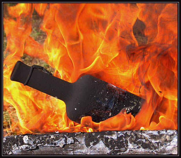 Bottle in Fire вино и огонь