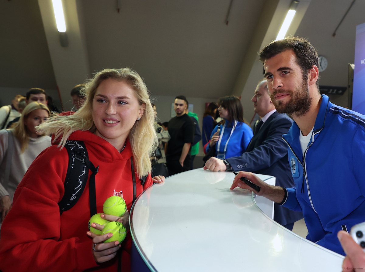 C кумиром... tennis big Palmyra Petersburg player racket russia ball Alextennis