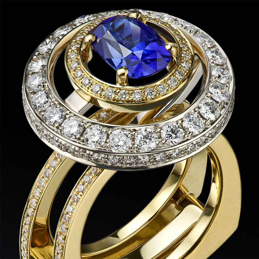 Ювелирный постер. Diamond Jewelry. Фотосъемка ювелирных изделий с бриллиантами и драгоценными камнями. Jewellery Photography  Pryanechnikov Прянечников сапфир бриллианты Precious Gems 