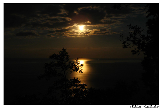 moonrise луна восход крым море ночь