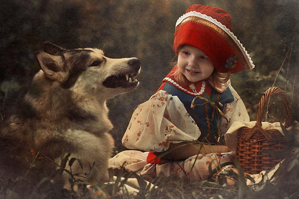 Красная шапочка... красная шапочка серый волк разговор корзинка сказка