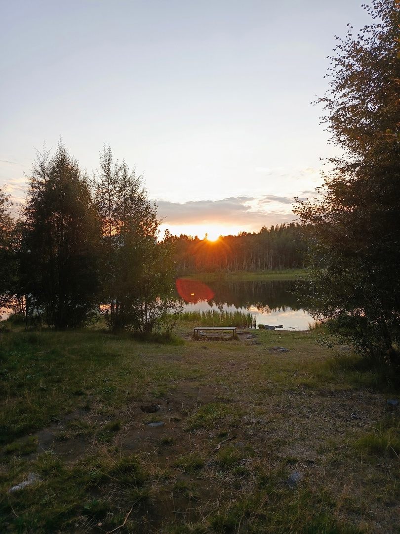 На закате 