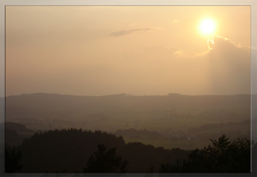 Закат Eifel, Boos, Германия