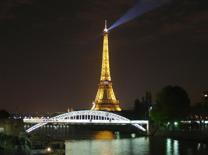 paris ночь париж эйфелева башня