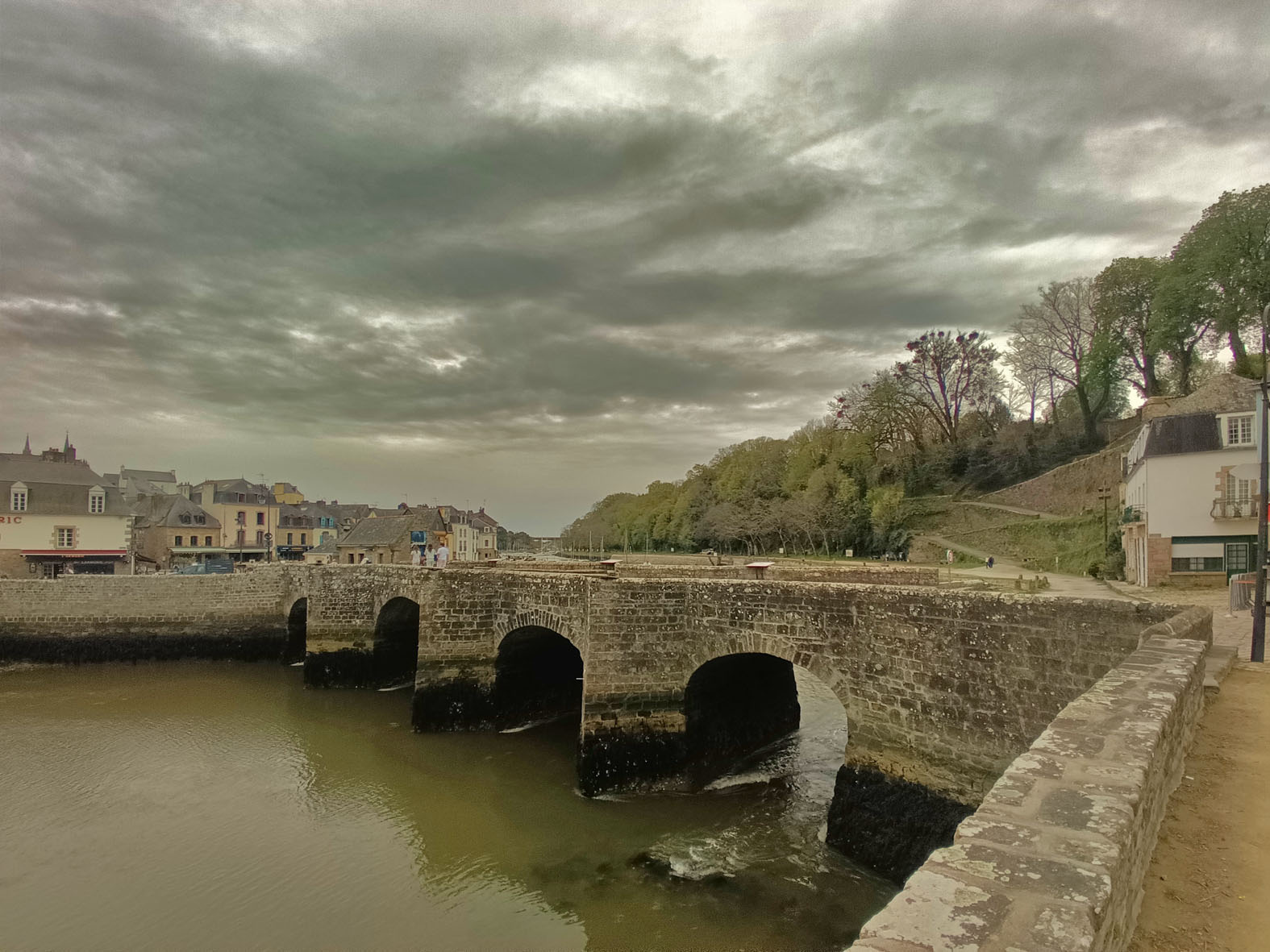 Мост Сен-Густан Оре Морбьян Бретань Auray Bretagne мост