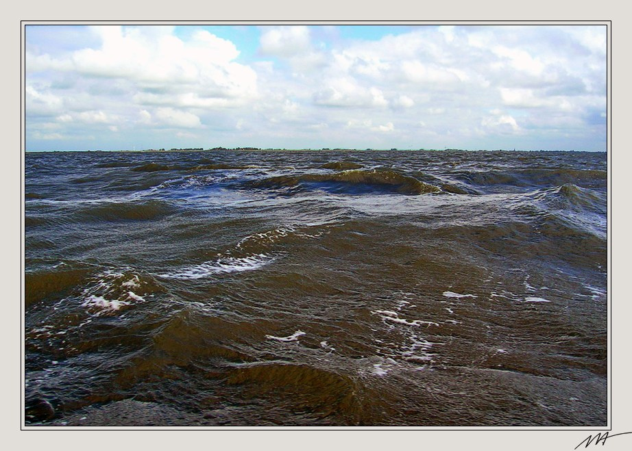 Море штормит 3 шторм, море, Waddenzee, Нидерланды