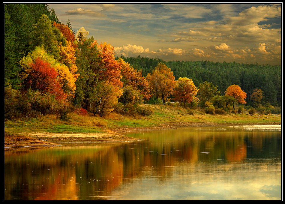 осень озеро