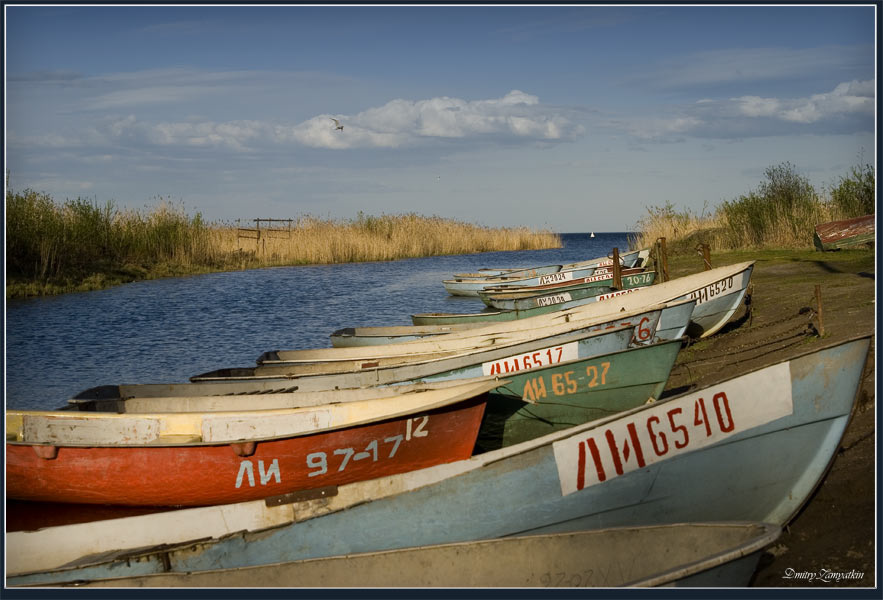 На Ладоге Ладога, лодки, вода, небо