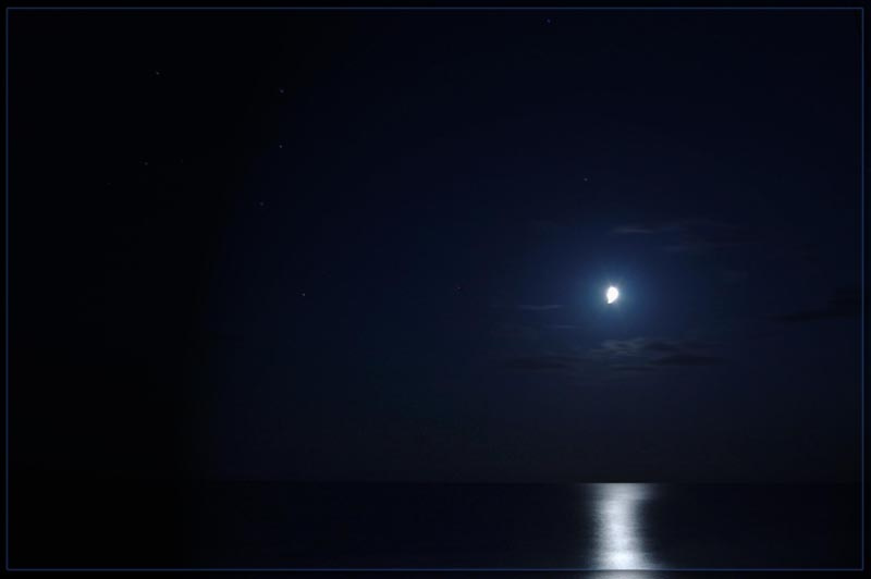 Летняя ночь.. море, ночь, созвездие, луна