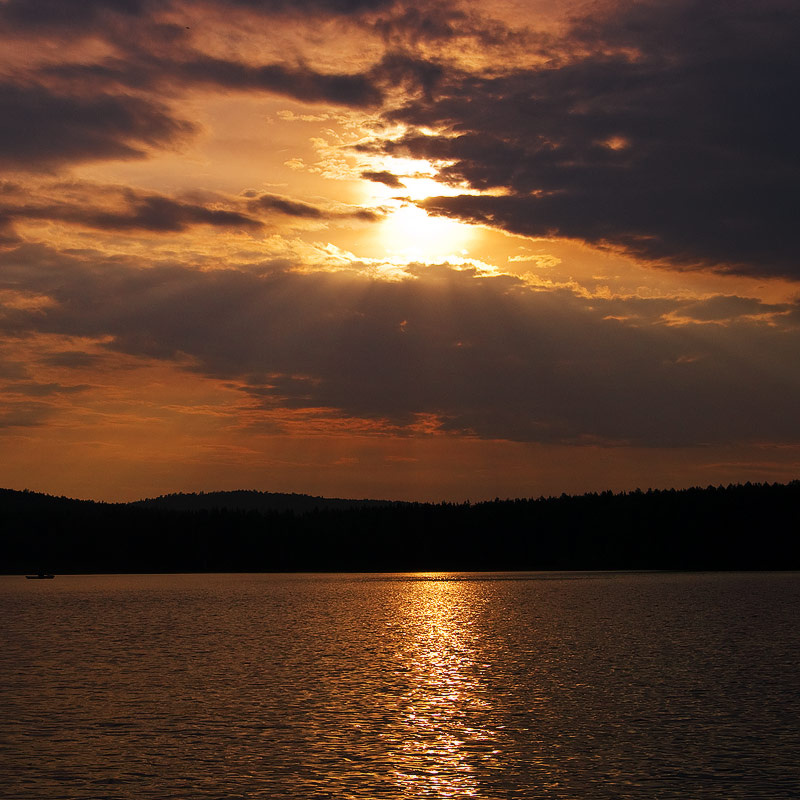 *** Закат солнце вода облака