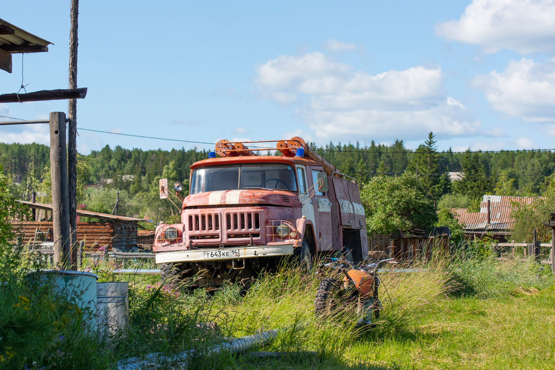 Уже не потушит.... зил пожарка пожарный автомобиль
