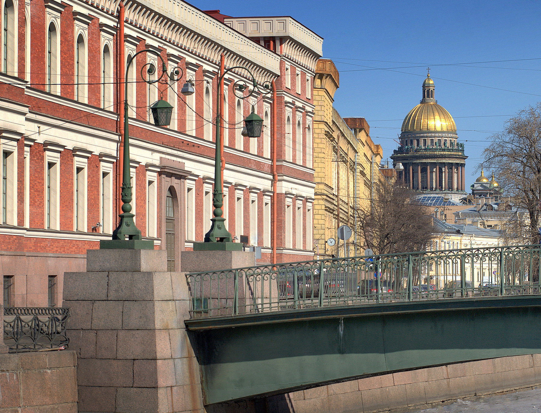 Поцелуев мост город р.мойка собор красота набережная мост музей свет пейзаж весна вечер история архитектура