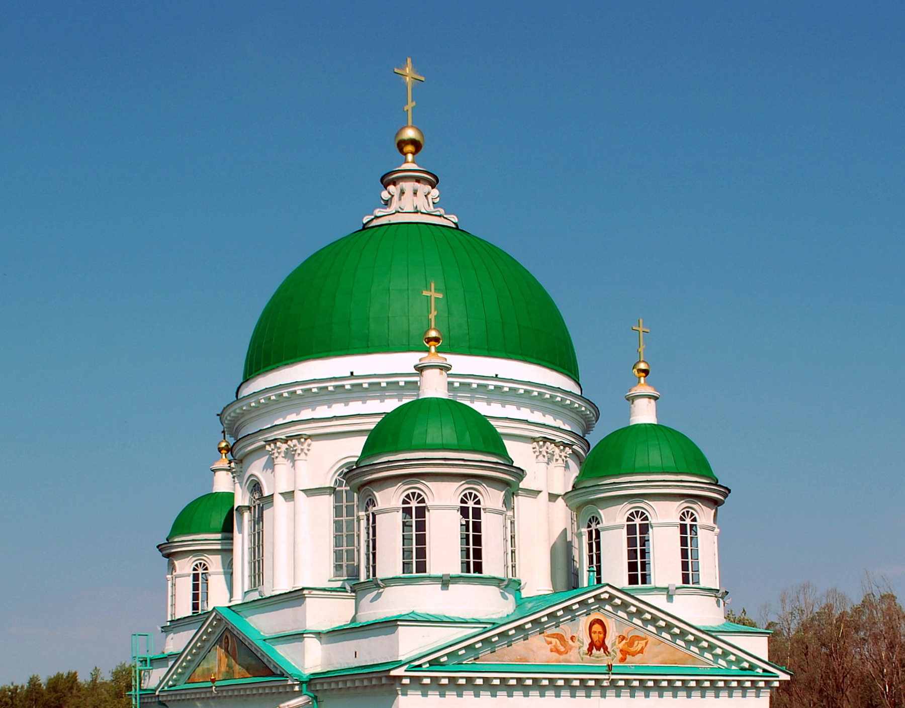 Фрагмент верхней части храма Иоанна Предтечи Саров Нижегородская область храм Иоанна Предтечи