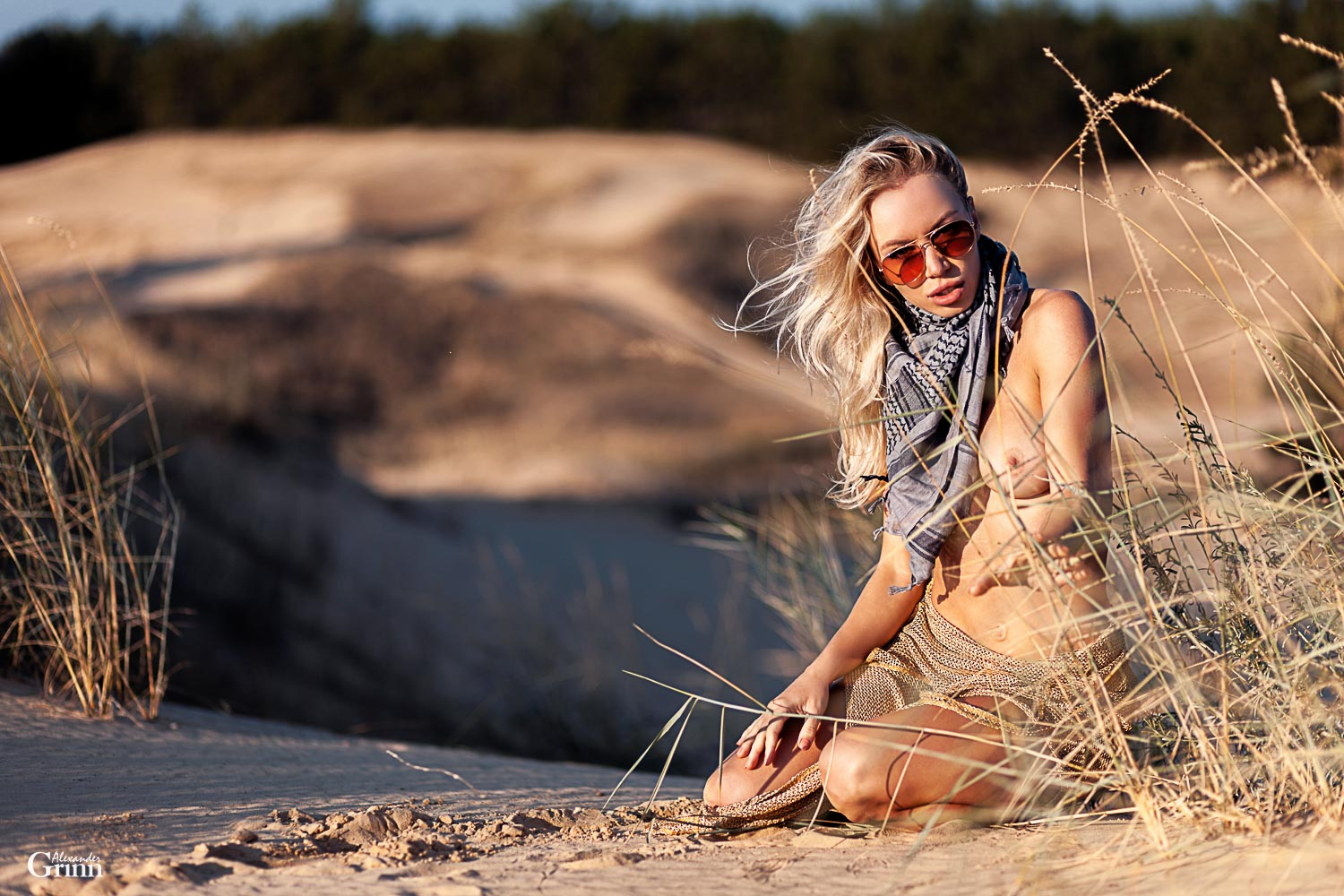 Silent Heat of the Desert art nude artistic photography fine desert sand warm tones natural light sunlight