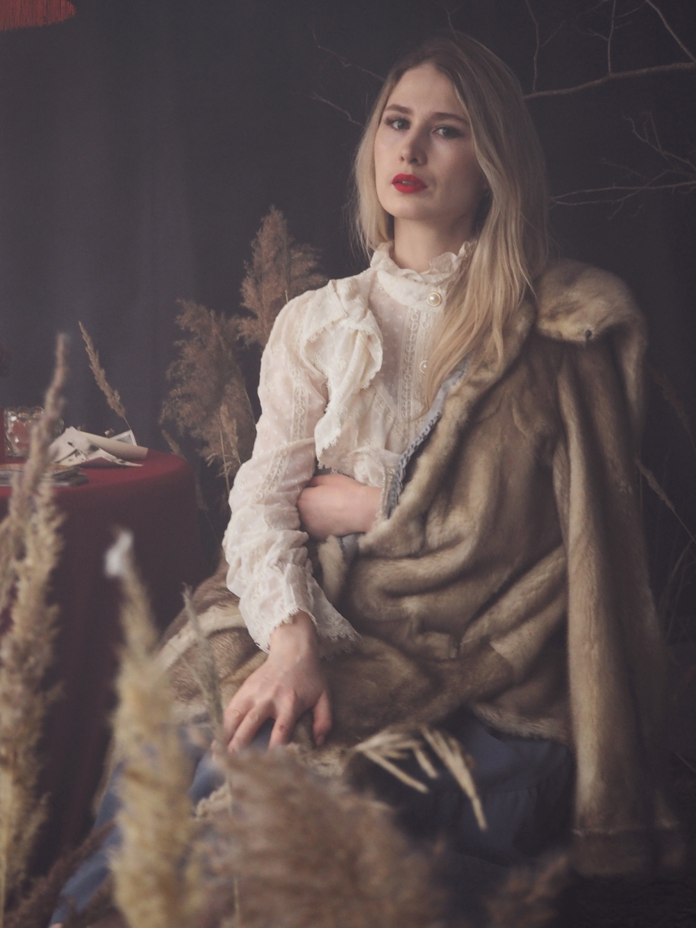 Юлия Девушка прекрасная шуба ретро атмосферное фото