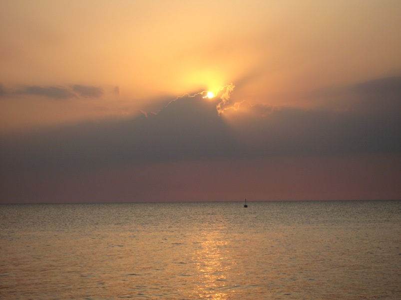 Закат на море 