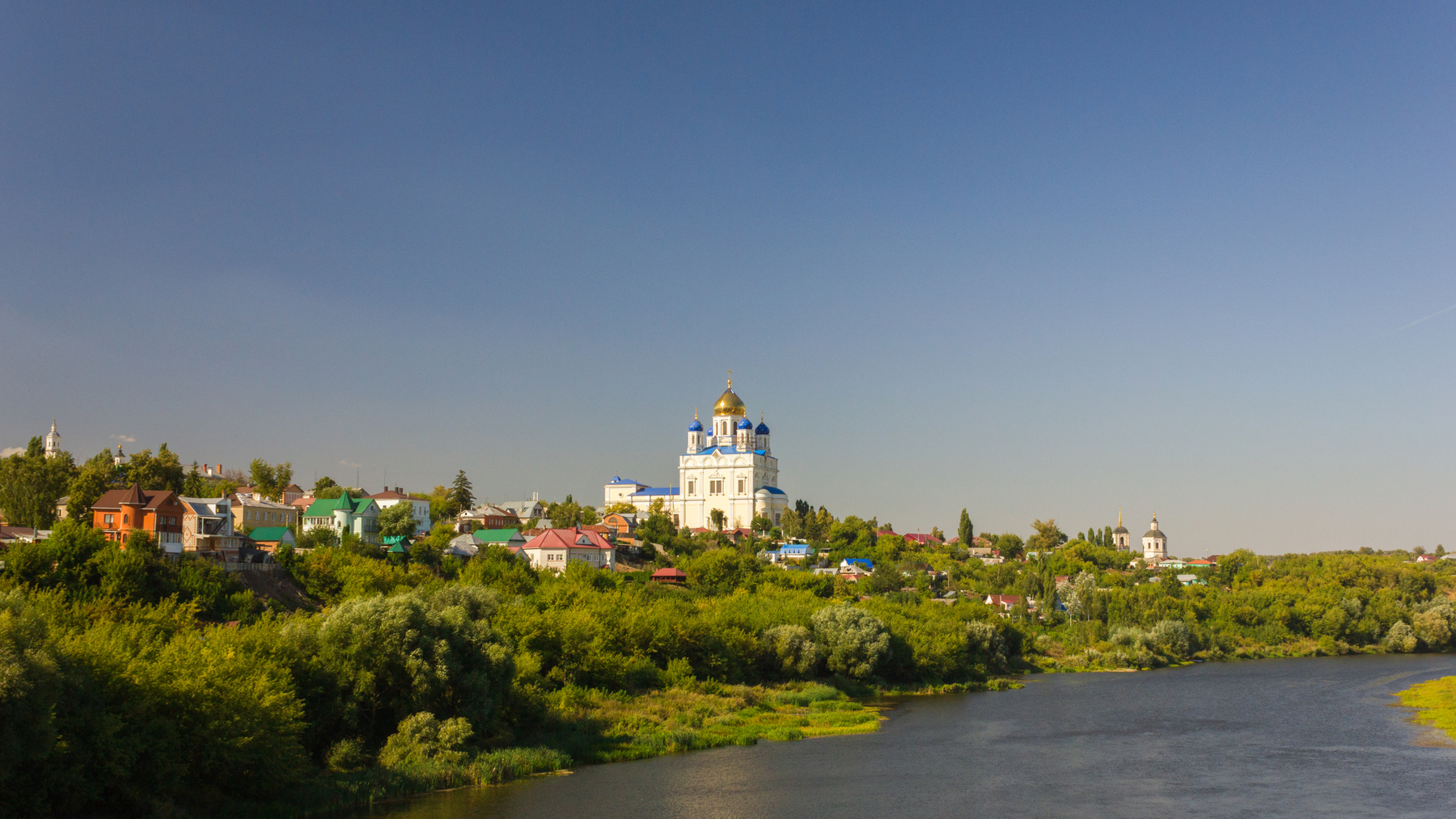 Панорама г. Ельца с Каракумского автомобильного моста Елец город панорама
