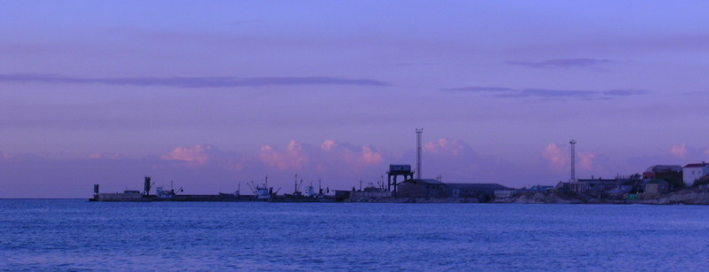 Воздушный город море, облака, город
