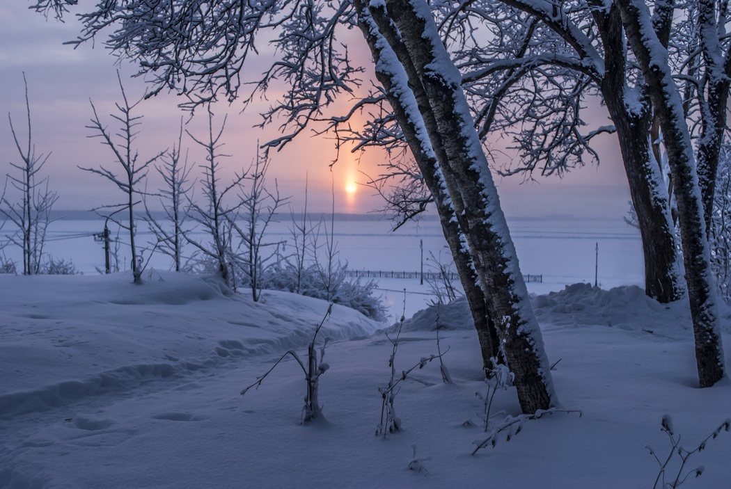 Городской пейзаж Зима,морозно