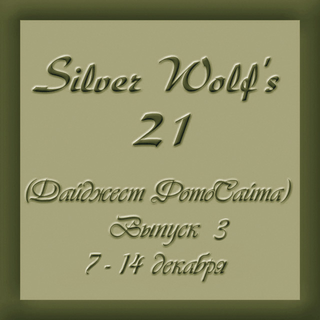 Дайджест ФотоСайта от Silver Wolf'а. Выпуск 3. дайджест фотосайт блэкджек 21