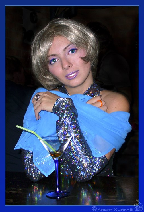 Lady Cyan девушка бирюзовый мартини