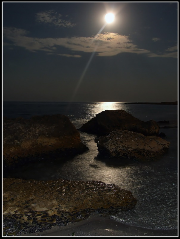 Лунная соната ночь, луна, море