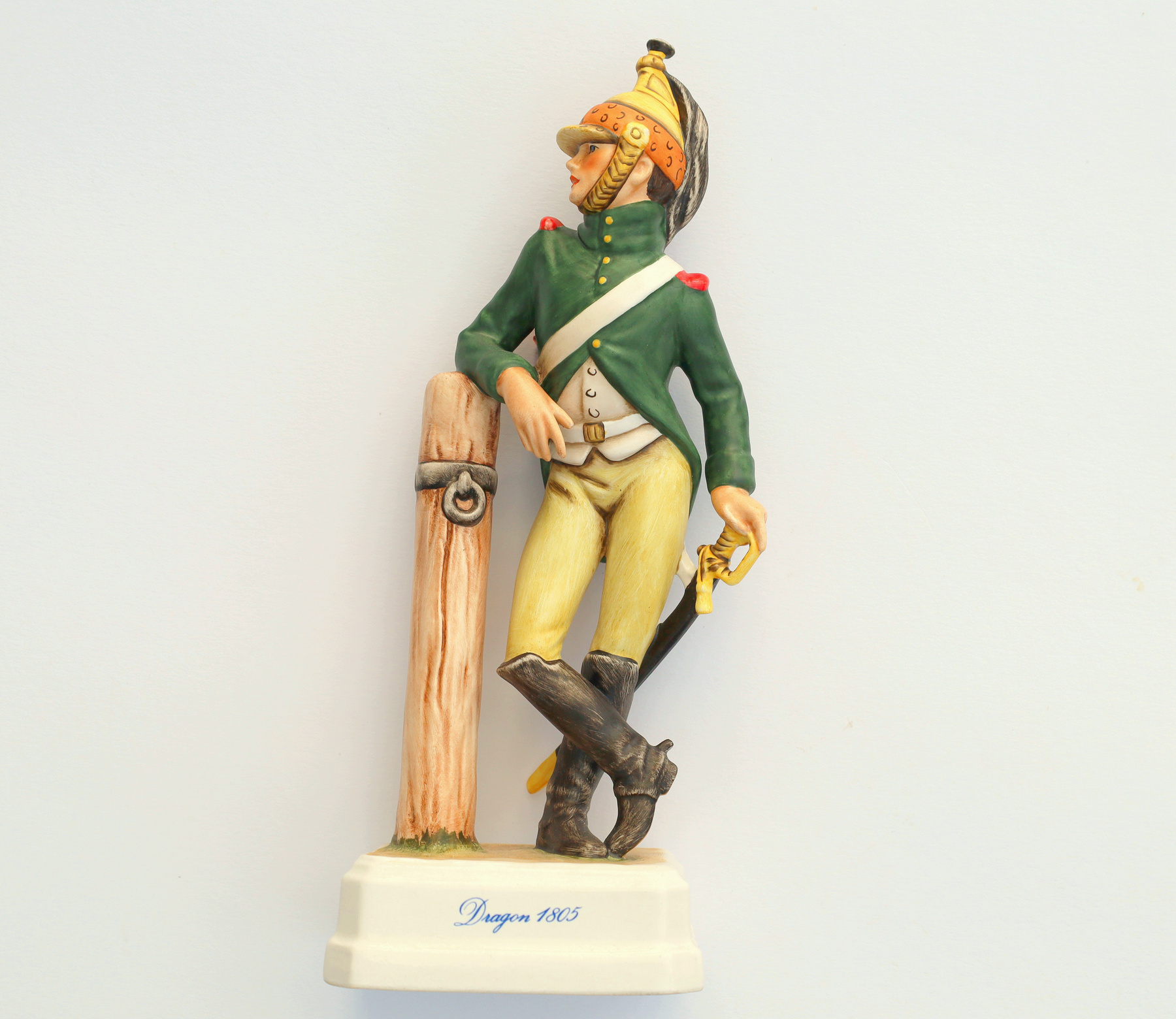 Dragoon of the Napoleonic army. 1805. Porcelain figurine. 