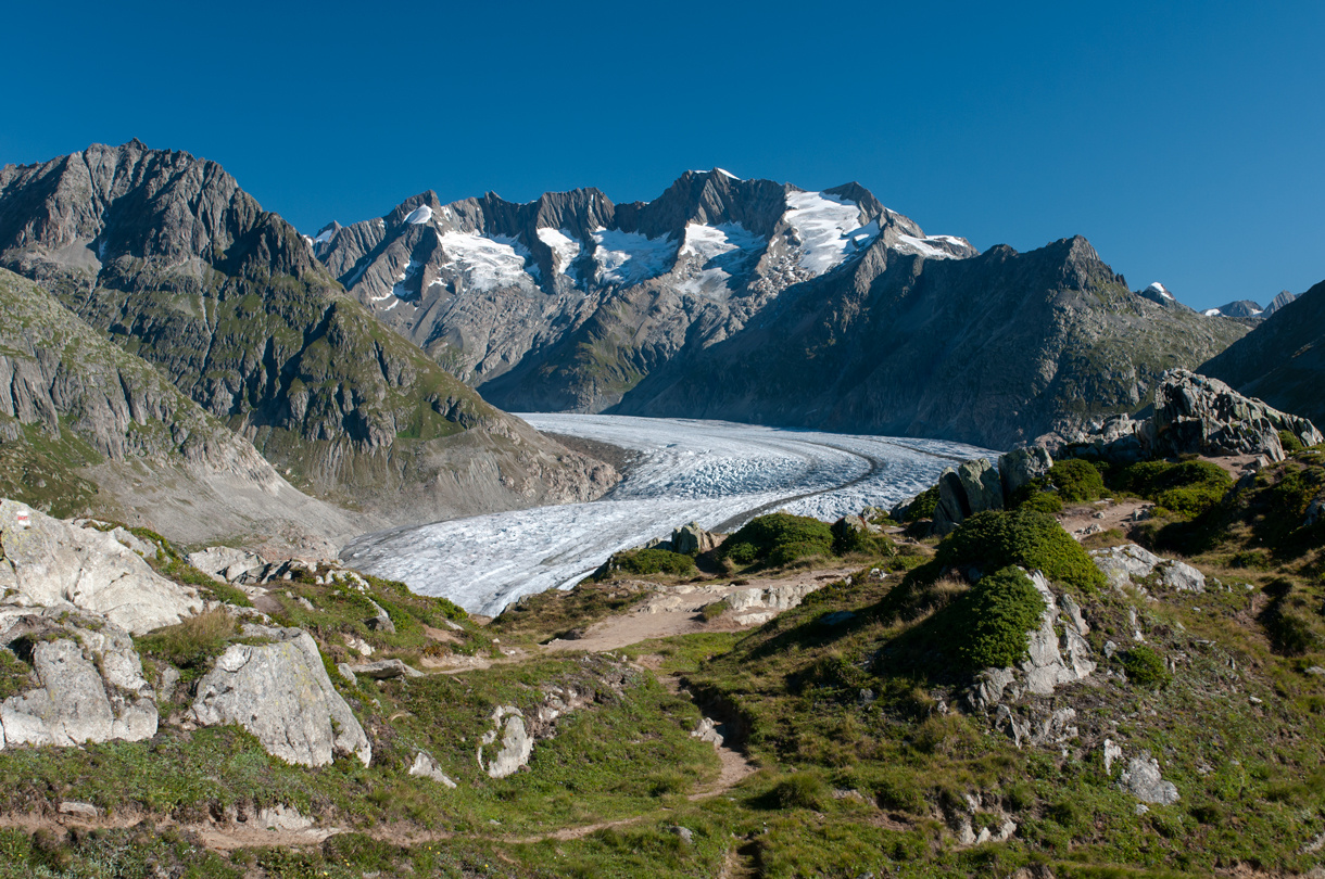 Frozen glacier Switzerland AletschArena