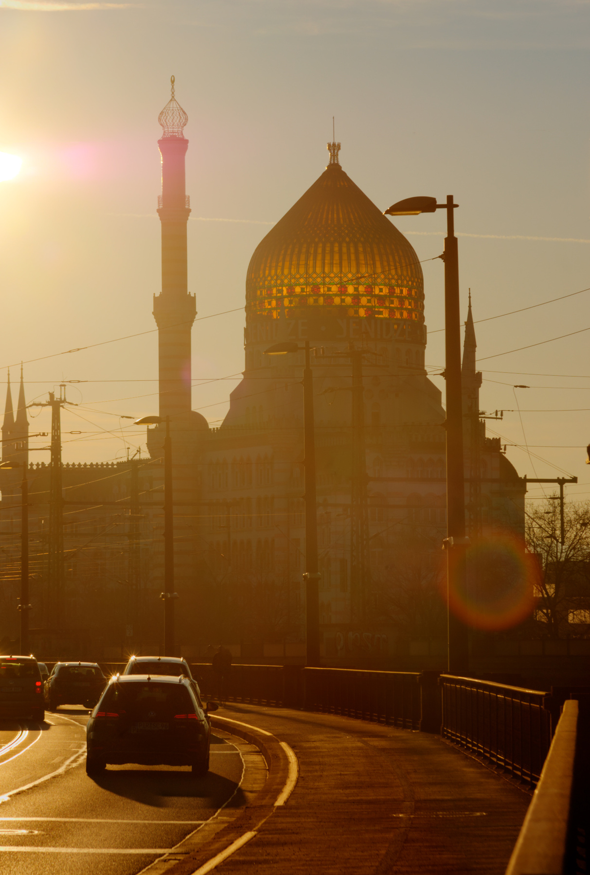 Yenidze (Дрезден) HDR Cityscape Sonnenuntergang Deutschland Dresden Дрезден захід Сонця