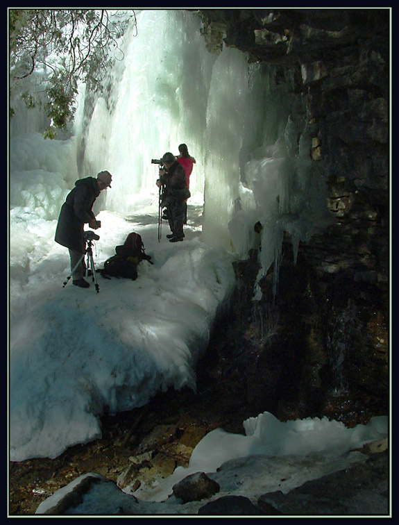 Winter memory водопад зимний