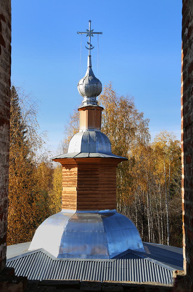 С колокольни. церковь деревня колокольня