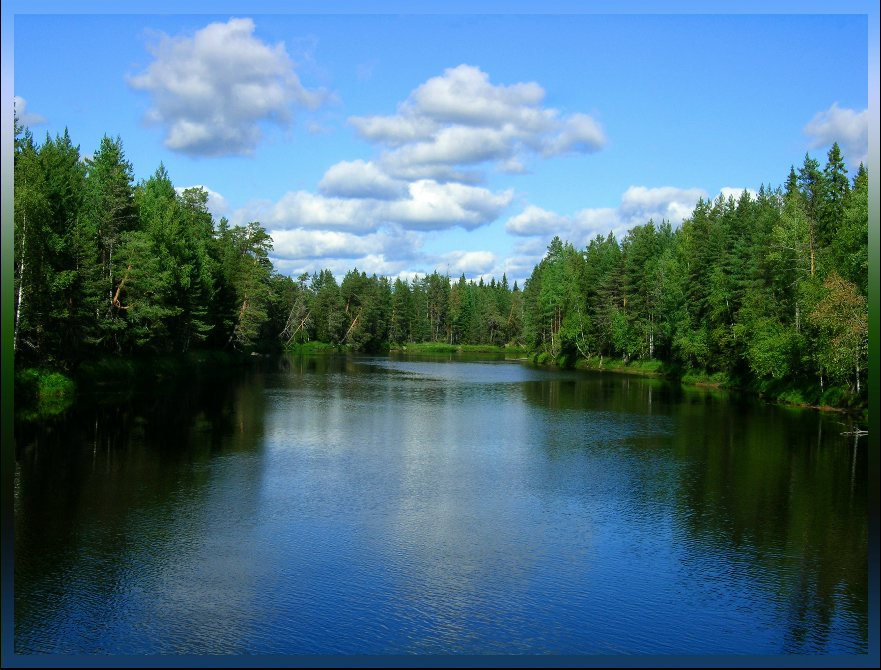 по дороге с облаками отдых, река, вода, Карелия, поход