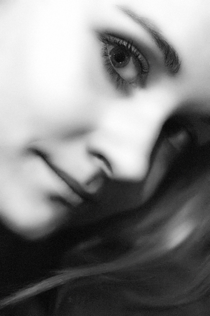 Анна MAcroS девушка портрет BW ЧБ