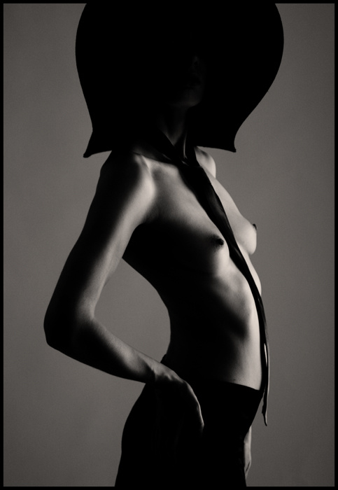 in black 
