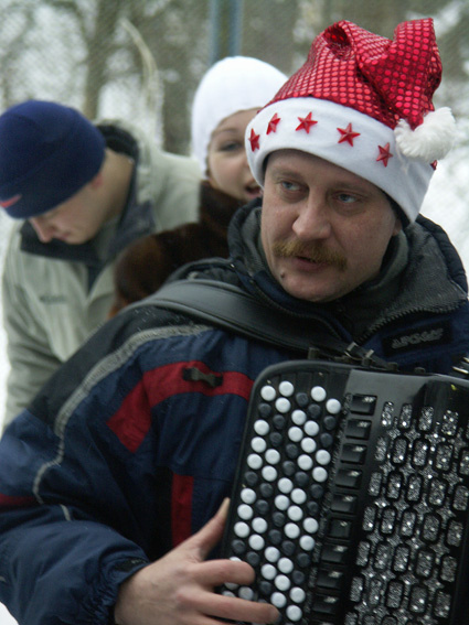 русский санта санта клаус новый год баян колпак