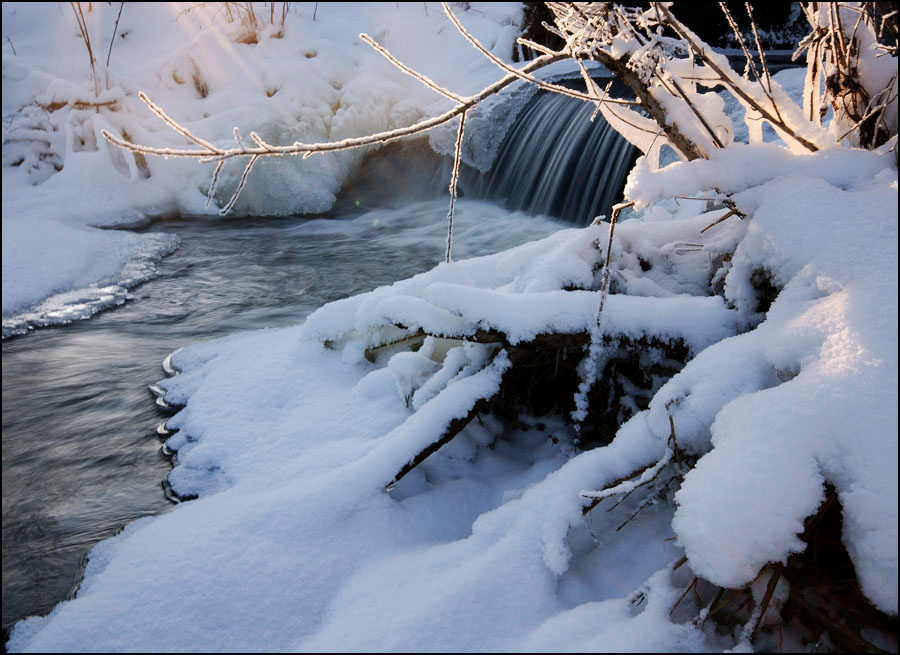 Зимнеее Настроение зима ркчей лучи